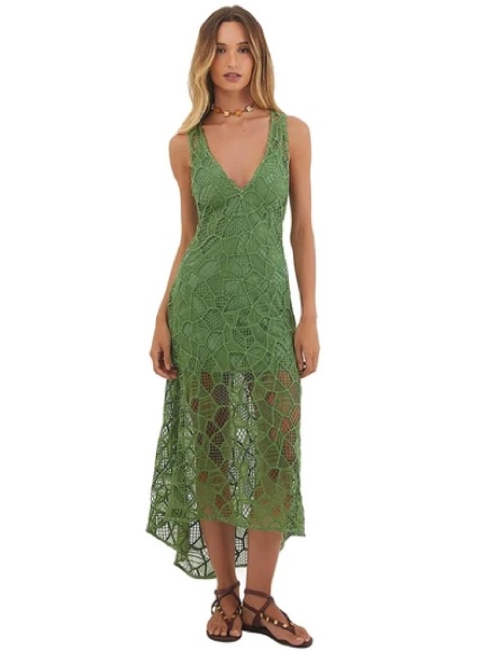 Vix Paula Hermanny Hollie Crochet Swim Cover-Up Dress